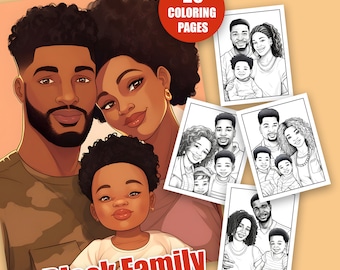 Livre de coloriage familial : 20 pages à imprimer, activité couple et enfants (téléchargement PDF)
