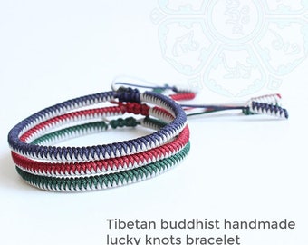 Zip Zap mix Tibetaanse handgemaakte Lucky Rope Knopen Armband, gevlochten, Meditatie, Yoga, Chakra, Mannen Vrouwen, soulmate, zijn en haar armband