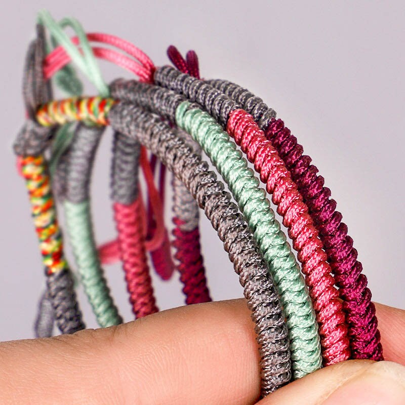 Zen Rope Zen Happiness Handmade Lucky Rope Knots Bracelet, Meditation, Tibetan ...
