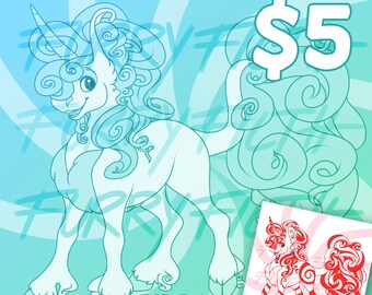 wallpapers Unicorn Furry Base etsy