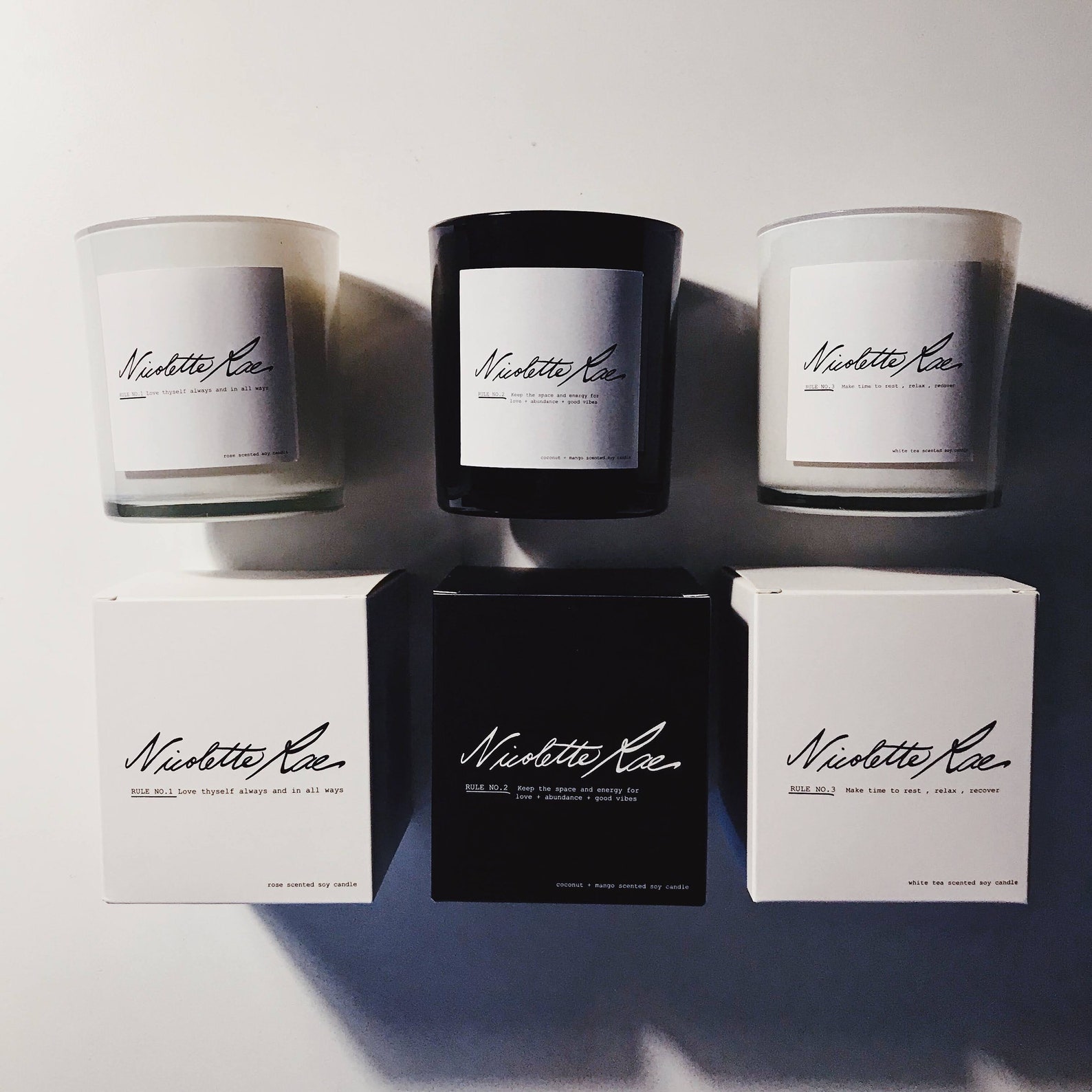 SelfCare Candle Set of 3 Self Care Affirmation Candles Gift Etsy
