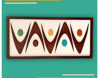 Mid Century Modern Wood Wall Art: Retro MCM Home Decor