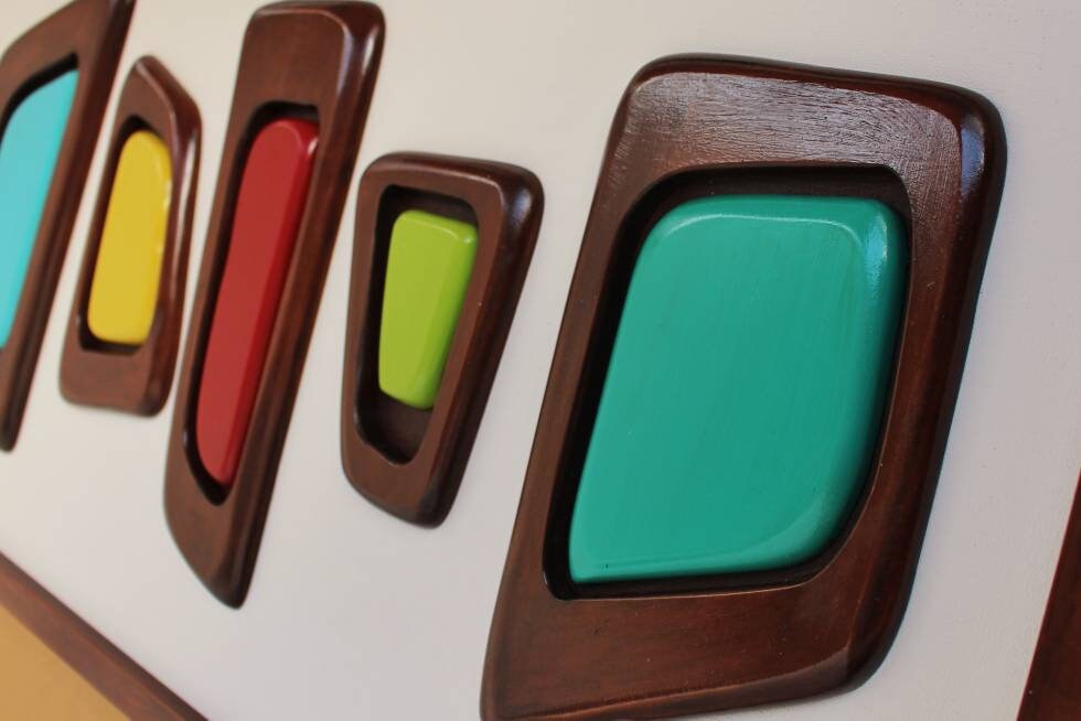 Mid Century Modern Wood Wall Art Danish Modern Wall Art Wood | Etsy