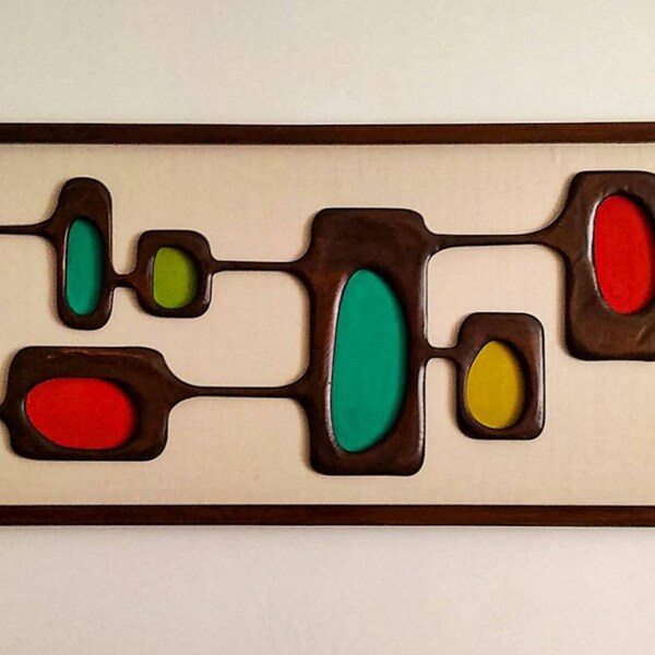 Mid Century Wall Sculpture Etsy