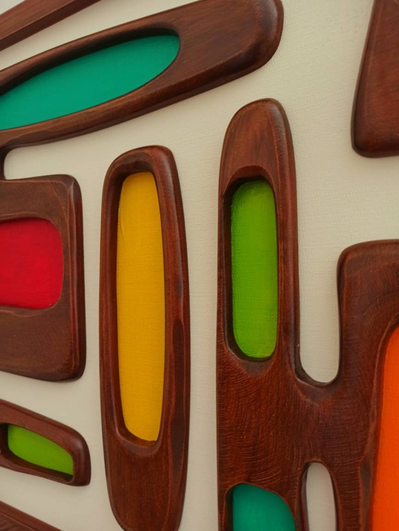 Mid Century Modern Wall Art Geometric Art 3D Wall Art Etsy