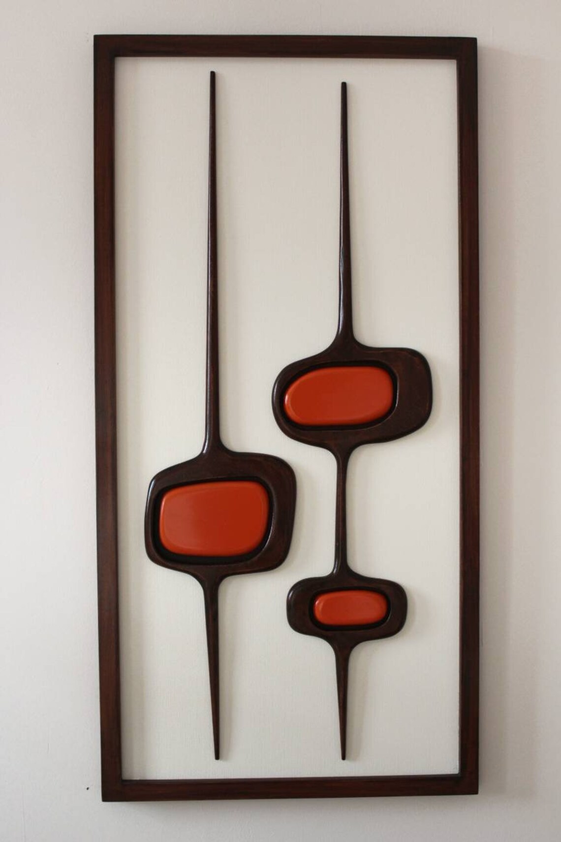 Mid century modern Witco Wood wall art Handcarved wood wall Etsy