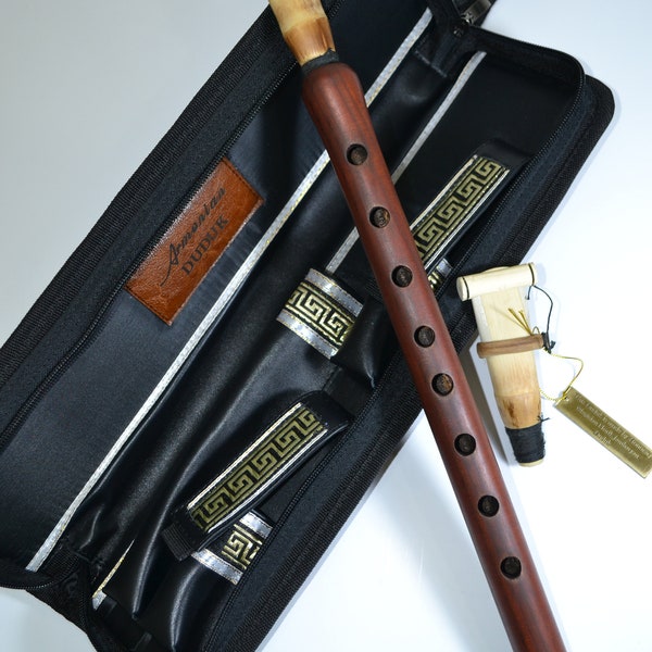 Armenian apricot DUDUK professional complete with 2 reeds + leather case
