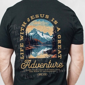 Adventure Shirt PNG Mountains Sublimation Designs for Men Christian PNG Hiking SVG Nature Tshirt Designs Religious Clipart Outdoorsy png