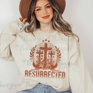 Cross PNG Easter Sublimation Designs Downloads Christian Easter PNG Files for Sublimation Vintage Jesus Shirt Designs for DTF Transfers svg
