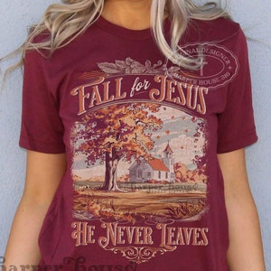 fall for Jesus he never leaves png files for sublimation and dtf transfers fall