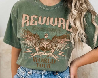 Christian PNG Files for Sublimation and DTG Printing DTF Prints Aesthetic Summer Tshirt Jesus png Revival Band Tshirt Designs Vintage Grunge