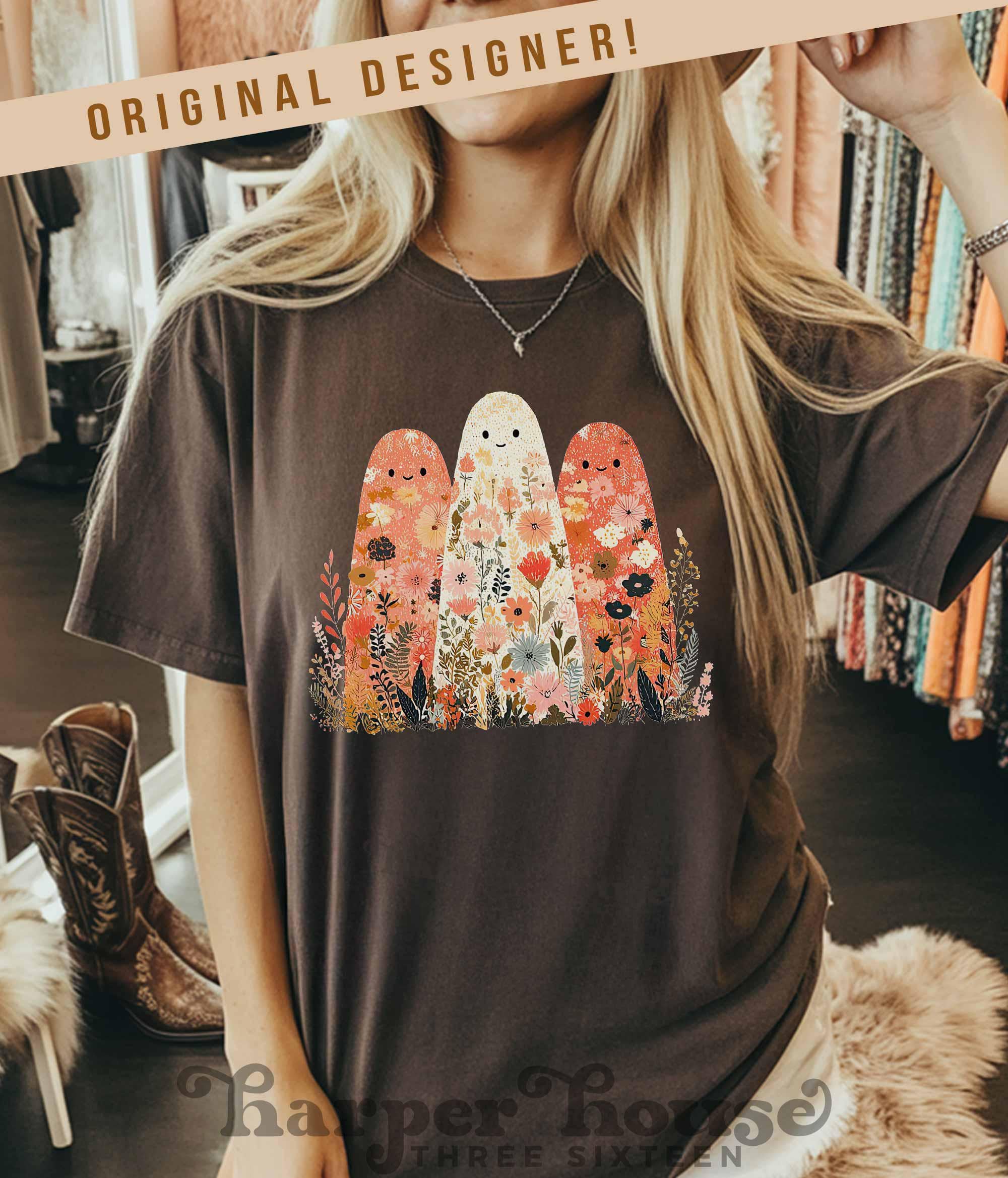 Ghost PNG Floral Halloween Png Cute Fall Sublimation Designs Autumn ...