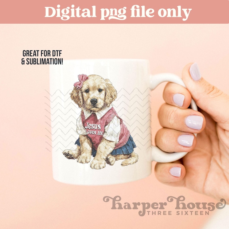 Cute Puppy Png Valentines Day Watercolor Clipart Golden Retriever Png ...