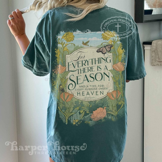 Fall PNG for Shirts Ecclesiastes 3 Christian Shirt Designs Boho Sublimation Designs Scripture PNG Vintage Jesus Shirts Fall Tshirt Designs