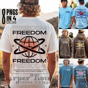 Mens PNG Religious Tshirt Designs Trending Png Y2K Sublimation Designs for Men Christian DTF Prints Popular PNG Freedom Faith Svg Jesus Png