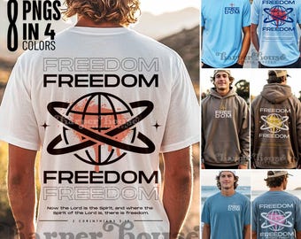 Mens PNG Religious Tshirt Designs Trending Png Y2K Sublimation Designs for Men Christian DTF Prints Popular PNG Freedom Faith Svg Jesus Png