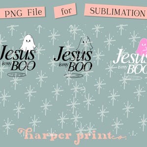 Retro-Halloween-PNG, niedlicher Geist, christliche T-Shirt-Designs, Jesus-Sublimationsdesigns zum Download, Retro-Maskottchen, Vintage-90er-Jahre-Shirt-Design (kein SVG) Bild 4