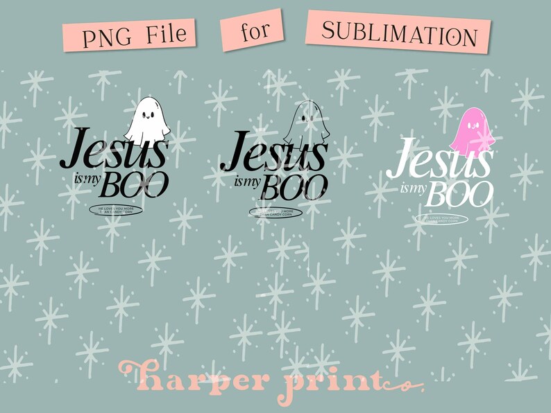 Retro-Halloween-PNG, niedlicher Geist, christliche T-Shirt-Designs, Jesus-Sublimationsdesigns zum Download, Retro-Maskottchen, Vintage-90er-Jahre-Shirt-Design (kein SVG) Bild 4