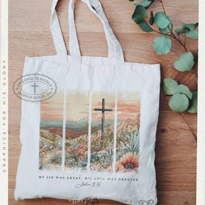 Christian PNG Tote Bag Popular PNG Boho Desert DTF Designs