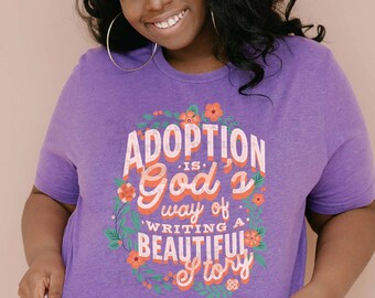 Adoption Shirt PNG Christian Sublimation Designs Downloads DTF Designs and Transfers Adoption Printable Digital Download Faith Quotes Jesus