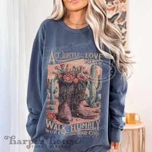 Cowboy Boots PNG Western Boho Sublimation Designs Western Shirt PNG Files Dtf Transfers Desert Cactus Vintage Tshirt Designs Bible Verse image 3