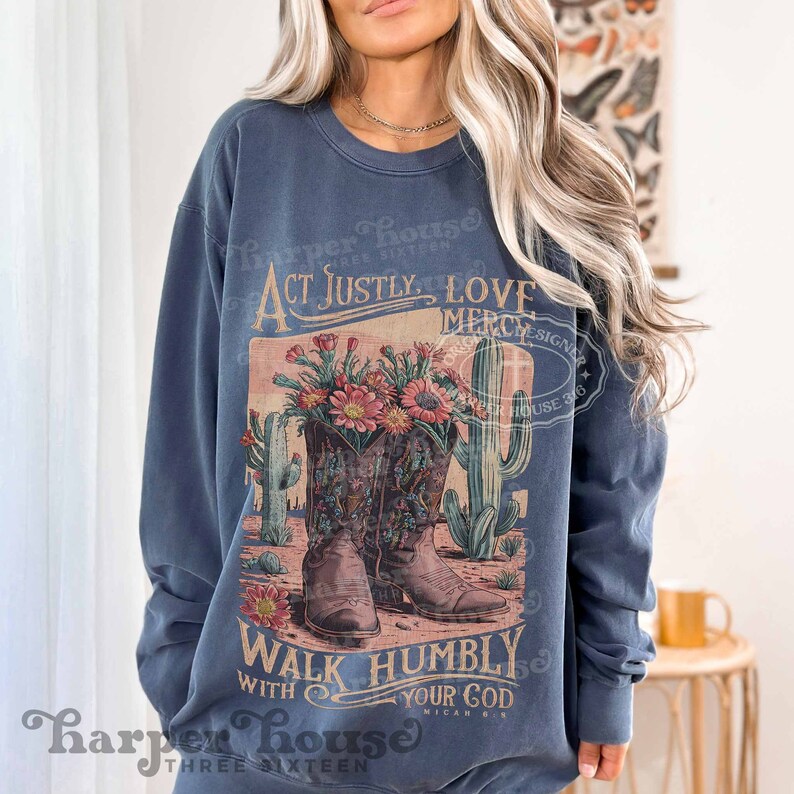 Cowboy Boots PNG Western Boho Sublimation Designs Western Shirt PNG Files Dtf Transfers Desert Cactus Vintage Tshirt Designs Bible Verse image 3