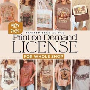 Print on Demand-Lizenz Whole Shop PNG Kommerzielle Nutzung Christliche Tshirt-Designs für DTF-Transfers und Sublimationsdesigns erweiterte Lizenz