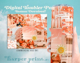 Christian Sublimation Tumbler Designs for 20oz Skinny Tumbler Wrap Collage Wallpaper Christian Girl Aesthetic Bible Verse Affirmations PNG