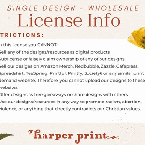 WHOLESALE LICENSE for SINGLE Design Christian Png Art for Wholesale Products for Commercial Use Tshirt Designs for Printing and Sublimation image 3
