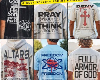 Christian Mens PNG Bundle Best Selling Tshirt Designs for Men Y2K Png Cool Streetwear Shirt PNG Trendy Bible Verse SVG Christian Man of God