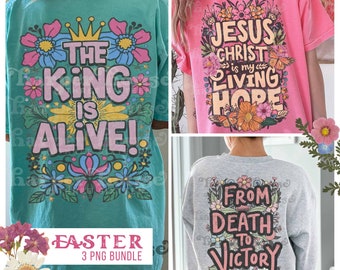 Easter PNG Bundle Sublimation Designs Downloads Christian Easter PNG Files for Sublimation Vintage Jesus Shirt Designs for DTF Transfers svg