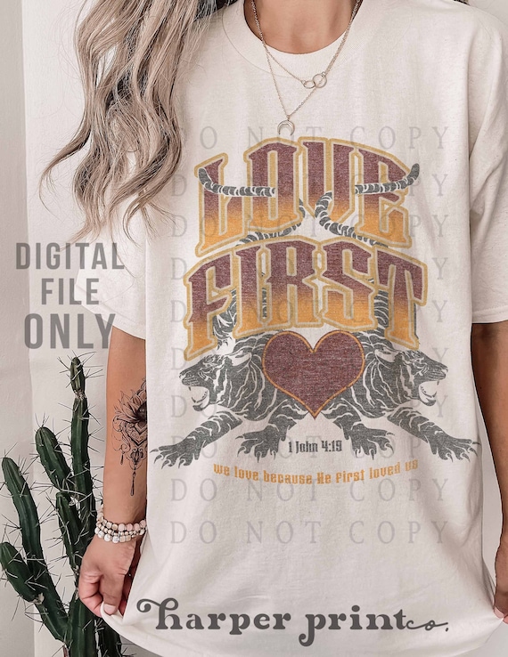 Love PNG Sublimation Designs Downloads Christian PNG Vintage Tshirt Designs for Men and Women Bible Verse Jesus Graphic Tees Faith Based