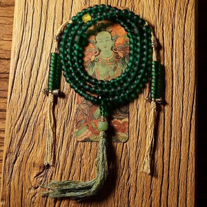 Spirituelle Grüne Tara 108 Mala Perlen