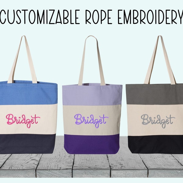 Personalized Cruise Bag | Custom Embroidered Canvas Tote | Cruise Ship Squad | Booze Cruise | Girl's Trip | Family Vacation Bag