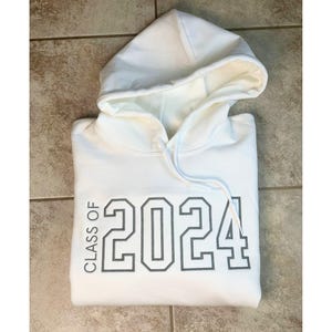 Embroidered Senior Sweatshirt, Class of 2025 Gift, Customized Graduation Present, Class of 2024, Sleeve Personalization, Crewneck or Hoodie