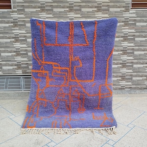 Handmade Boujaad Wool Rug: Traditional Moroccan Berber Carpet