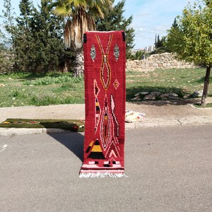 Moroccan Runners Rug, Beni Ourain Runner , Hallway Wool Carpet Made to order, Decorative Floor Runner Colorful Rug.