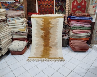 Handwoven Moroccan Wool Rug – Berber Kilim, Custom Size