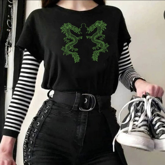 Dragon T Shirt E Girl Clothing Etsy Dragon T Shirt E Girl Clothing Etsy
