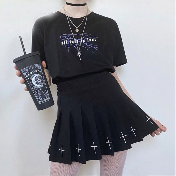 Falda gótica eGirl Dark Harajuju | Etsy México