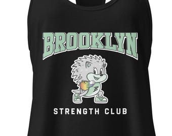 Pride | Fitted Tank – Hedgehog with Rainbow Kettlebell – LGBTQ Pride Apparel – Workout Top for Women