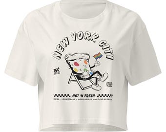 NYC Pride Pizza Shirt | Funny Pride Tee | Retro New York City Rainbow Graphic Tee | LGBTQ Outfit | Retro Pride Outfit Inspo