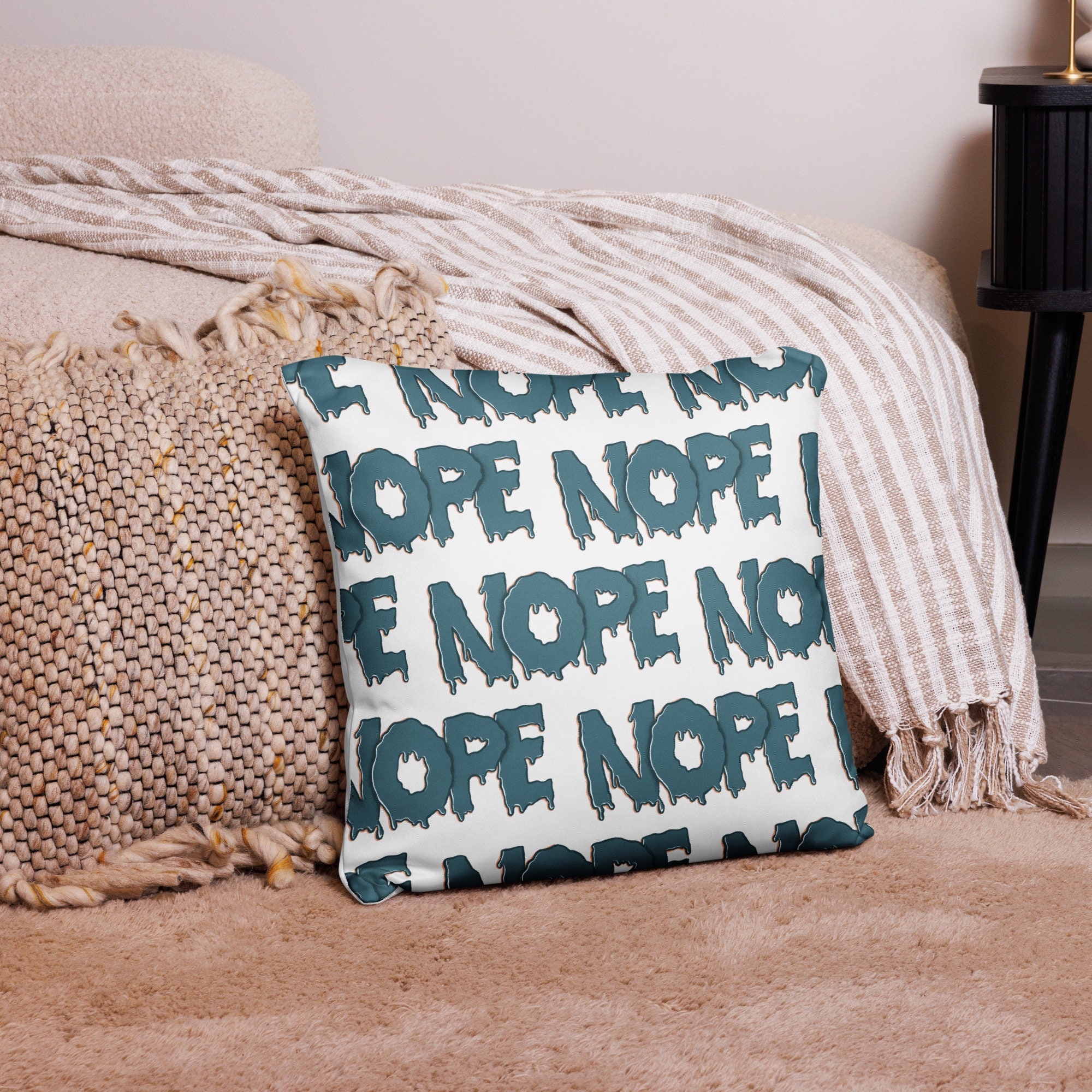 Nope - Funny Throw Pillow – Bitchcraft Gifts