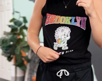 Pride | Muscle Tank – Hedgehog Lifting Rainbow Kettlebell – LGBTQ Gym Shirt – Strength Club Mascot