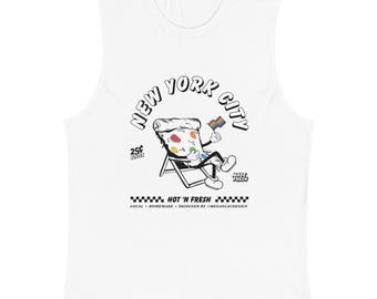 NYC Pride Pizza Shirt | Funny Pride Tee | Retro New York City Rainbow Graphic Tee | LGBTQ Outfit | Retro Pride Outfit Inspo