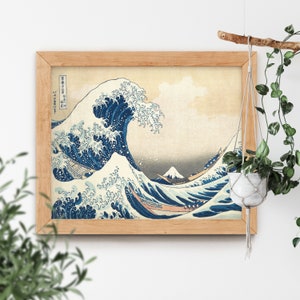 The Great Wave Off Kanagawa Thirty-Six Views of Mount Fuji by Hokusai 1831 Big Japanese Ocean Sea Antique Famous Retro Aesthetic Painting