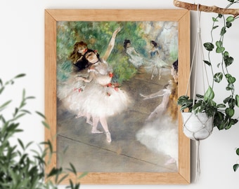 Dancers I By Edgar Degas 1834-1917 Vintage Illustration Cute Little Ballet Performance Famous Gallery Artwork Small Big   Inch