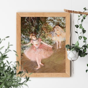 Dancer on Stage By Edgar Degas 1834-1917 Vintage Illustration Cute Ballet Dancing Famous Gallery Artwork Small or Big