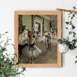 Ballet Class by Edgar Degas 1871-1874  Victorian Era Renaissance Dance Light Academia Aesthetic Painting - Vintage Art