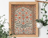Panel from a Tent Lining 1725 50 Famous Antique Woven Tapestry of Beautiful Floral Wildflowers Plants Indie Boho Flower Pattern and Leaves